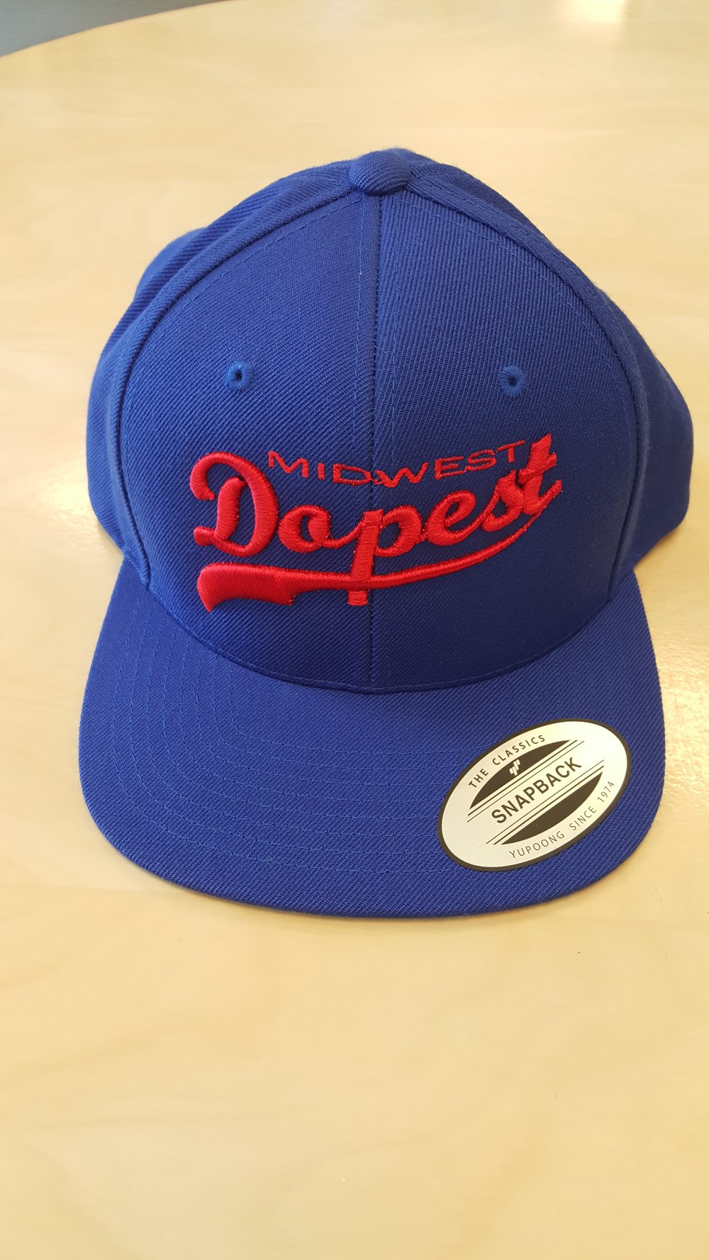 Image of MidWest Dopest Hat Blue & Red