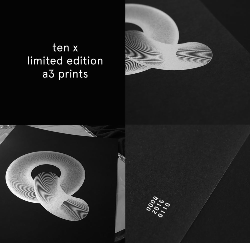 Image of Limited Edition — A3 Individually foiled[silver] on 210gsm[black]