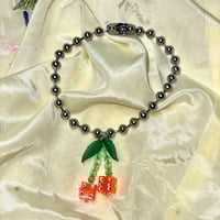 Image 2 of Hot Orange Cherry Bomb Necklace 