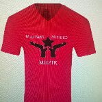 Image of Red MMM Logo V Neck