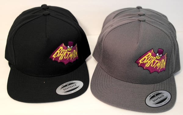 Image of Bartman Five Panel Snapback Cap (Black or Grey)