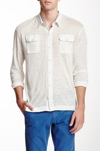 Image of Pure Linen Knitted Shirt