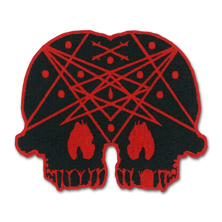 Image of Conjoined Skull Patch - Red Variant