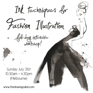 Image of Ink Technique for Fashion Illustration