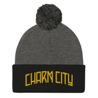 Embroidered Charm City Memorial Stadium Pom-Pom Beanie