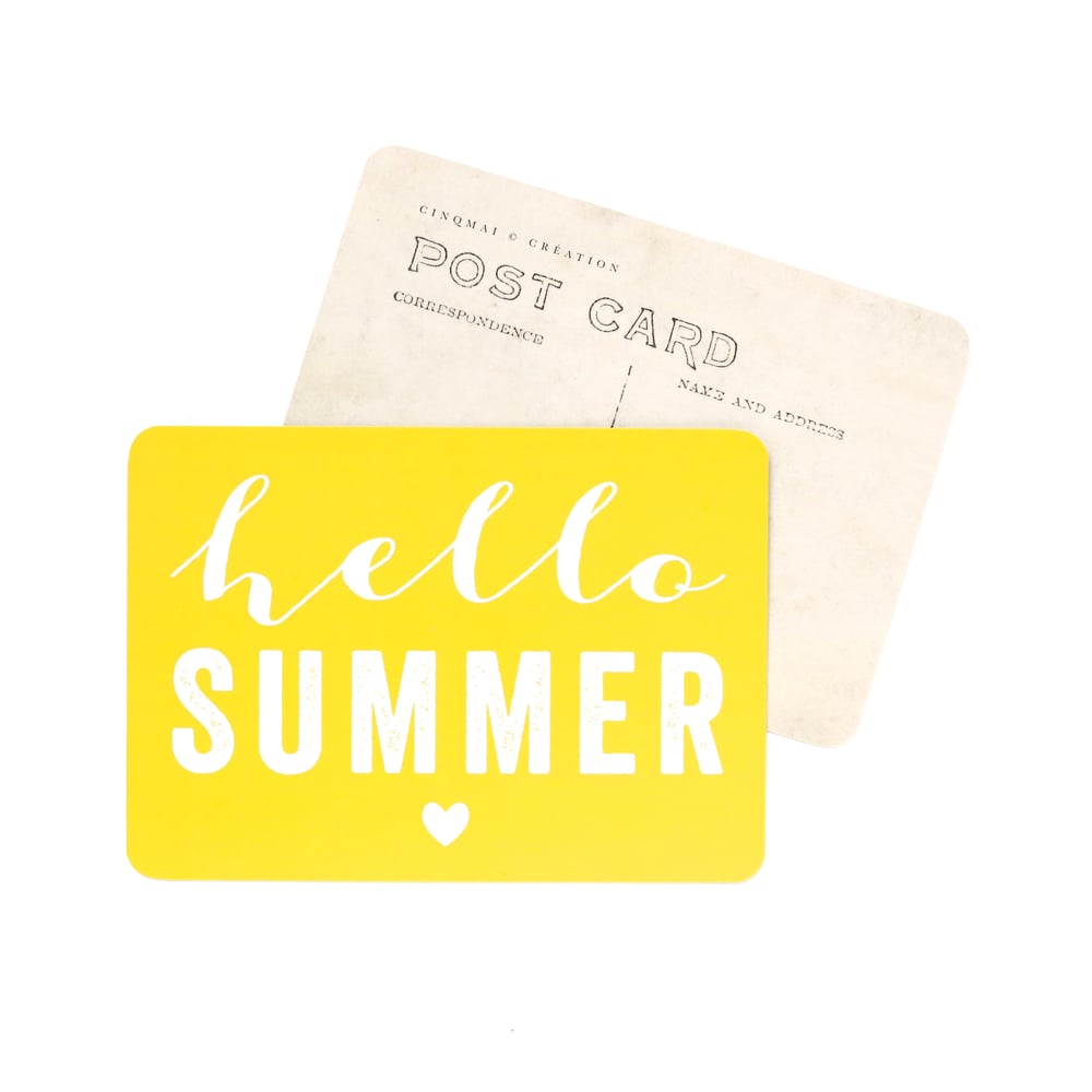 Image of Carte Postale HELLO SUMMER / CITRON