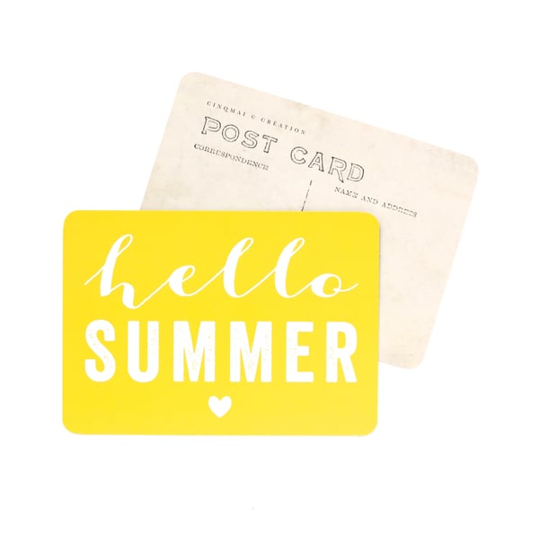 Image of Carte Postale HELLO SUMMER / CITRON