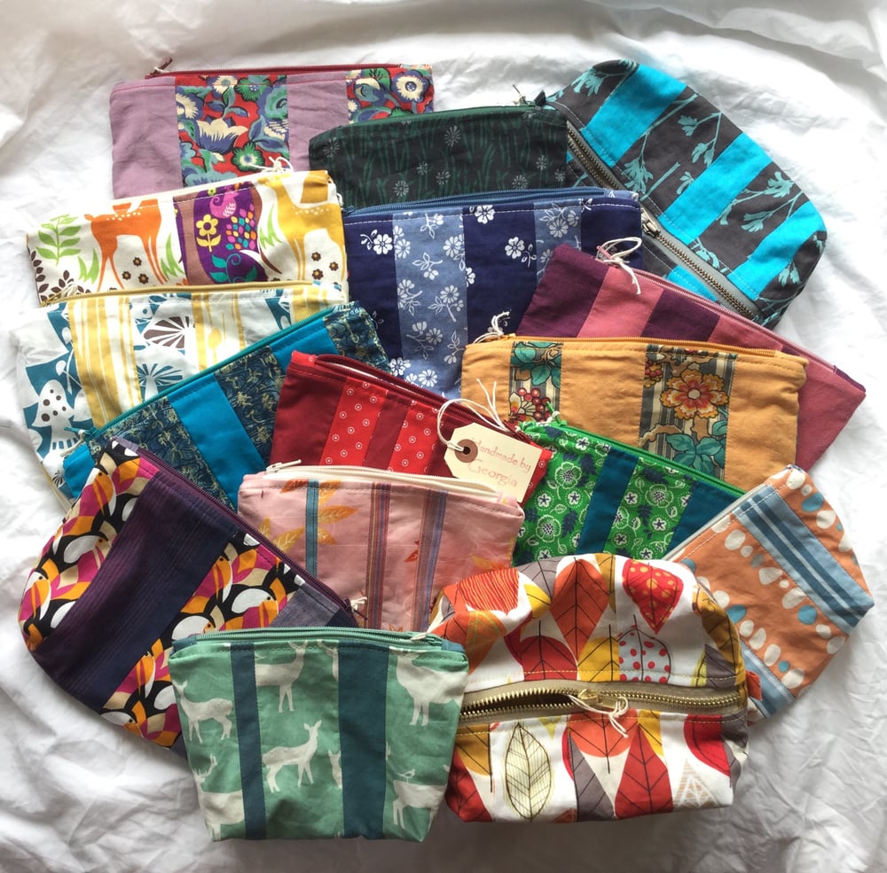 Image of Zip pouches/bags, cushions, and lavender bags