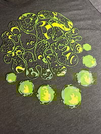 Image 2 of Moon Thief Tee v2 - Green/Yellow/Grey