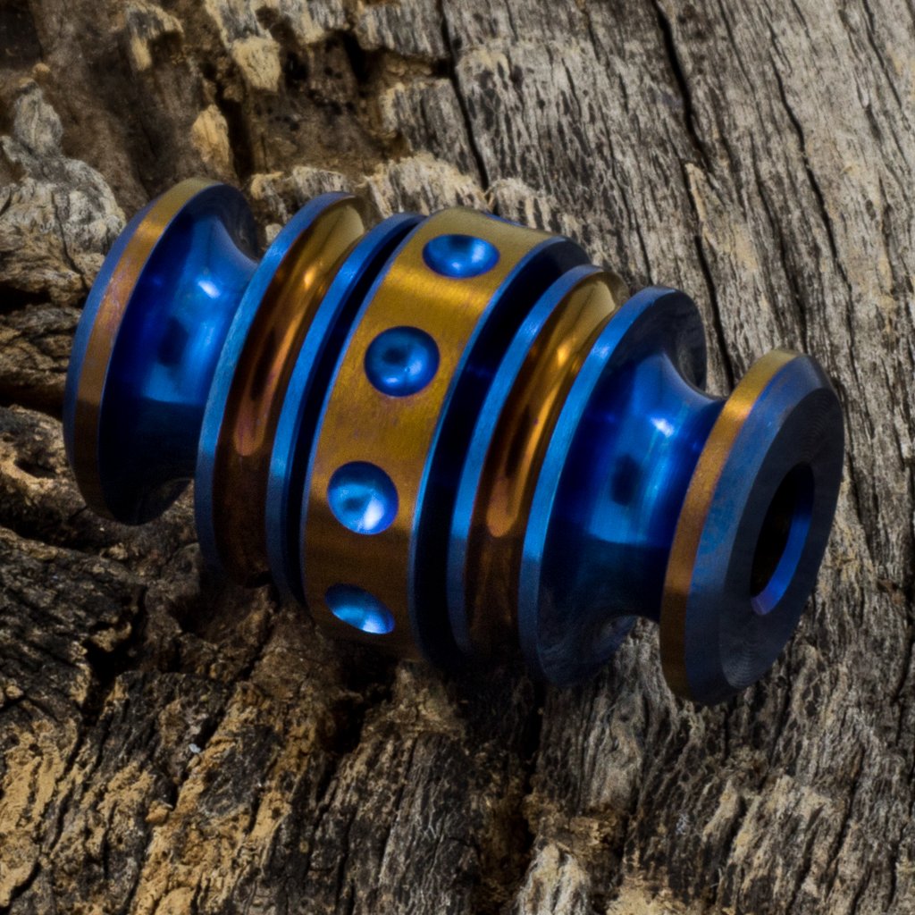 Image of Kong Bead Blue & Bronze #1