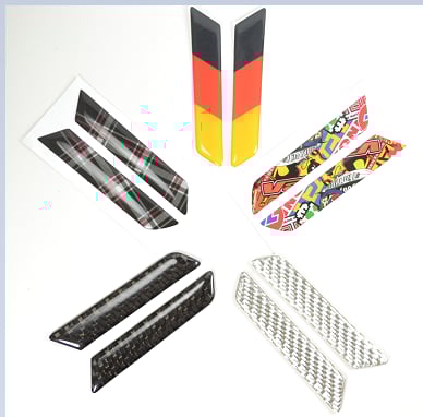 Image of Resin Coated Plaid / German Flag / Sticker Bomb / Carbon Fiber Seat Inserts - Fits: MK5 MK6
