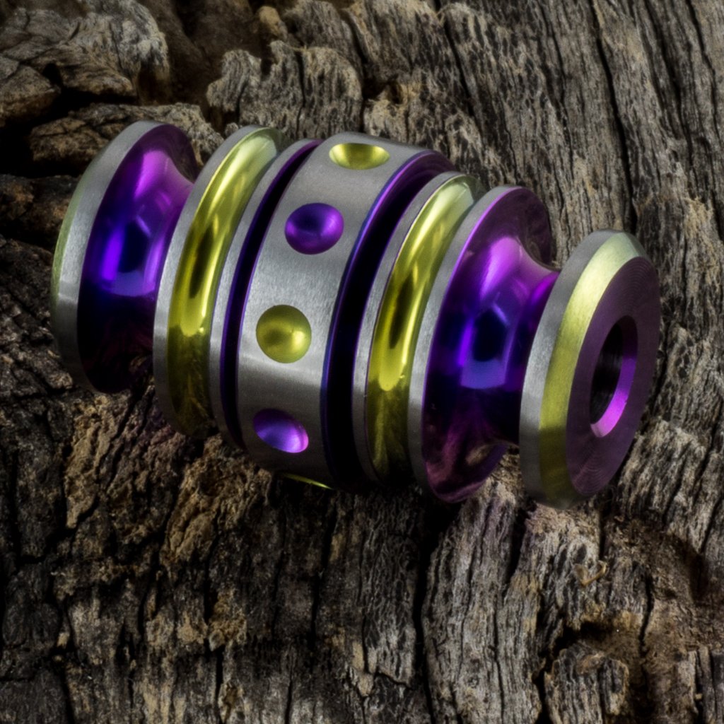 Image of Kong Bead Purple & Yellow #1