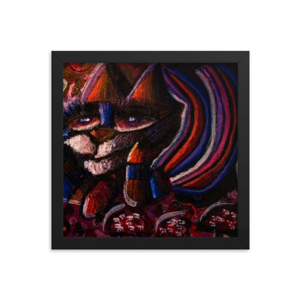 Image of Cursed Cheshire Cat Framed poster