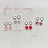 heart huggie hoop earrings