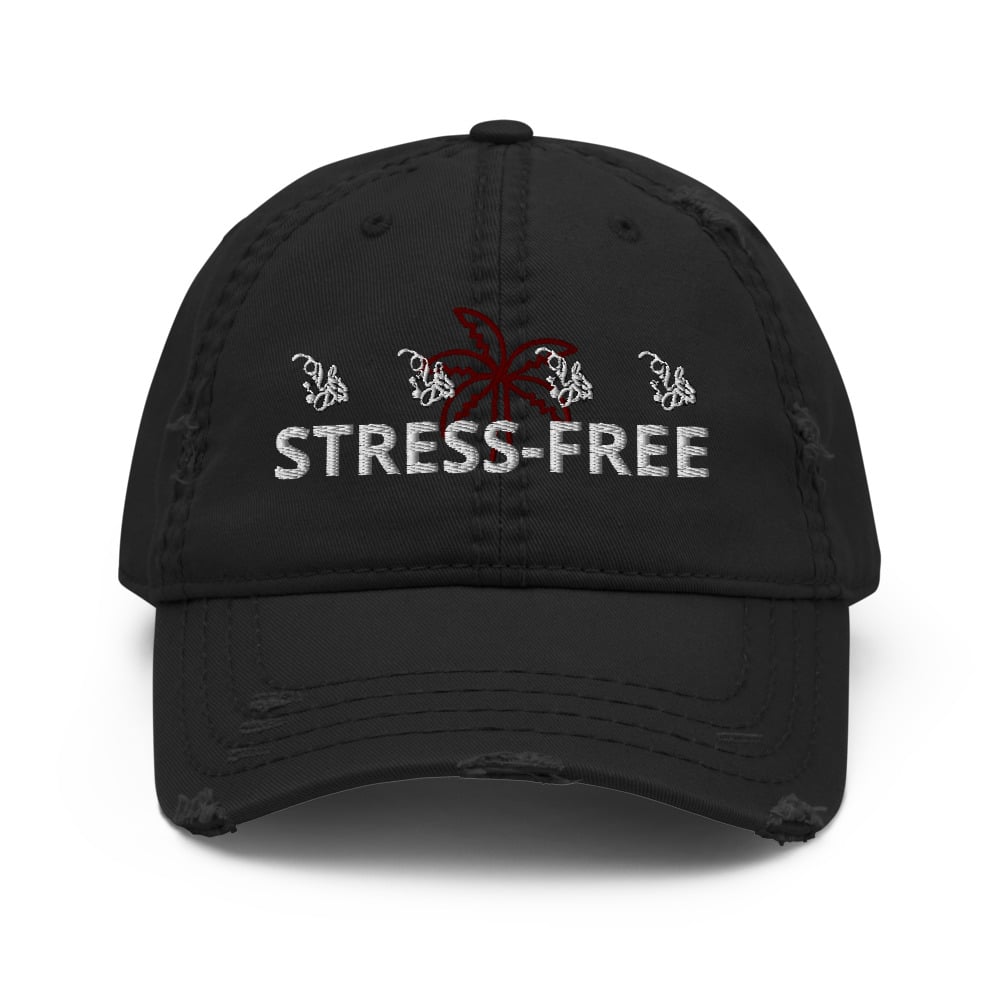 Image of YStress Exclusive Distressed Stress-Free Hat (Burgundy)