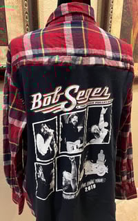 Vintage Red/Blue/White/Yellow Flannel Shirt Bob Seger