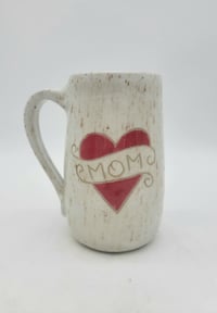 Image 1 of White Mom Heart Mug 