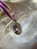Superbe pendentif en or massif (bas titre) et grande améthyste, début 1900!