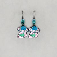 Image 4 of UFO (Unidentified Feline Object) Earrings