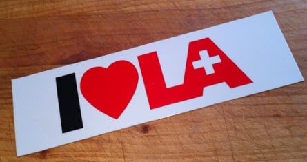 Image of I Love Helvetic.LA bumpersticker