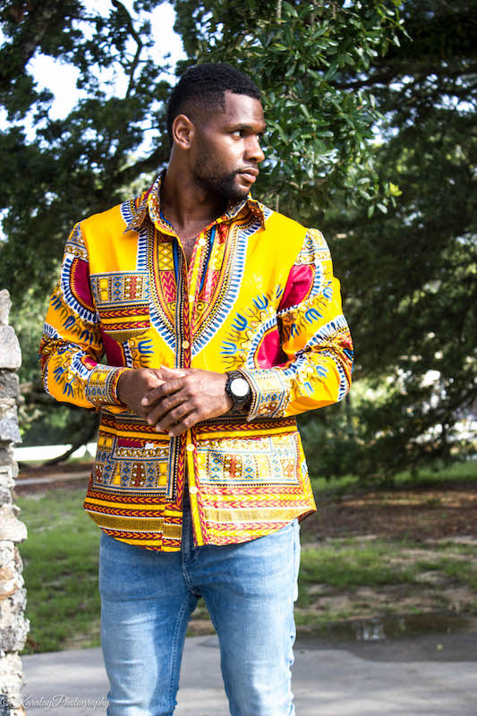 Image of Dashiki Button Down Men's Shirt