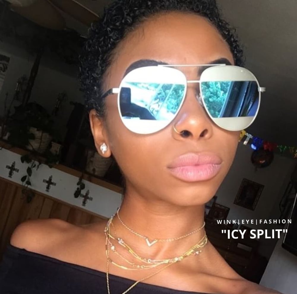 Image of ICEY SPLIT MIRRORED SHADES