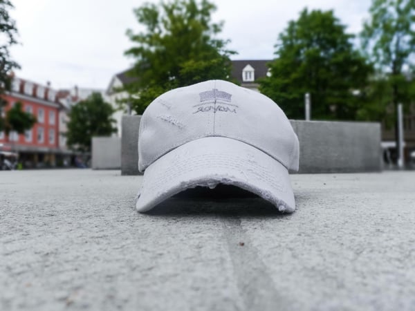 Image of Distressed Basecap Gray
