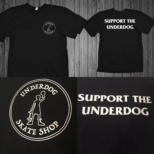 Image of Underdog Skate Shop OG Tee Black