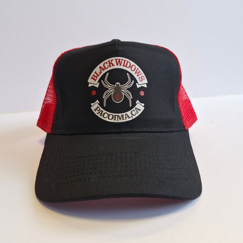 Image of Black Widows Any Which Way But Loose Inspired Trucker Cap Hat