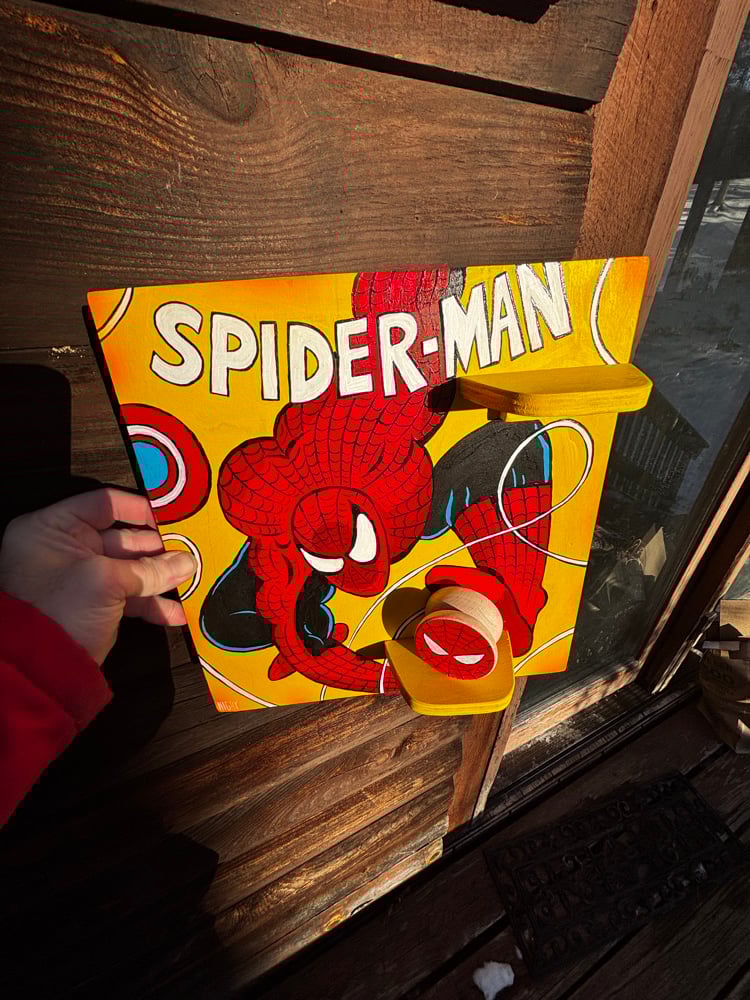 Image of Spider Man Wood Yo-Yo Display