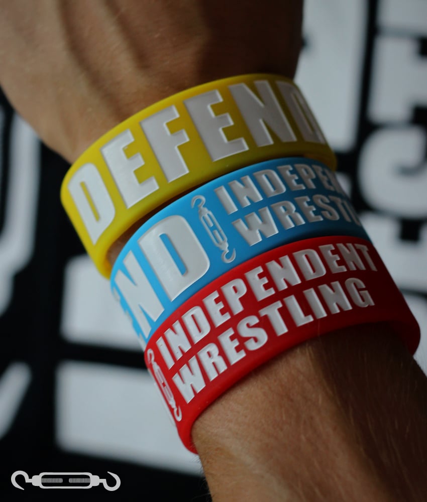 blue and yellow wristband