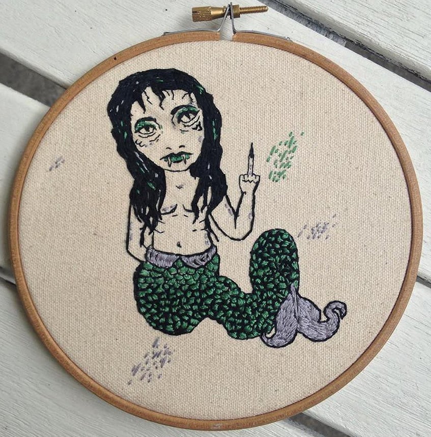 Image of Bitch Mermaid Embroidery