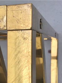 Image 5 of Brass Side Table with Magazine Rack