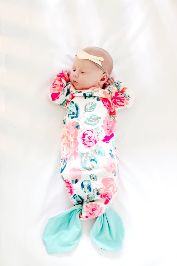 Image of the BASIC BABY GOWN + MERMAID BABY GOWN pattern