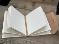 Image 5 of Medium Leather Zigzag Stitch Blank Book