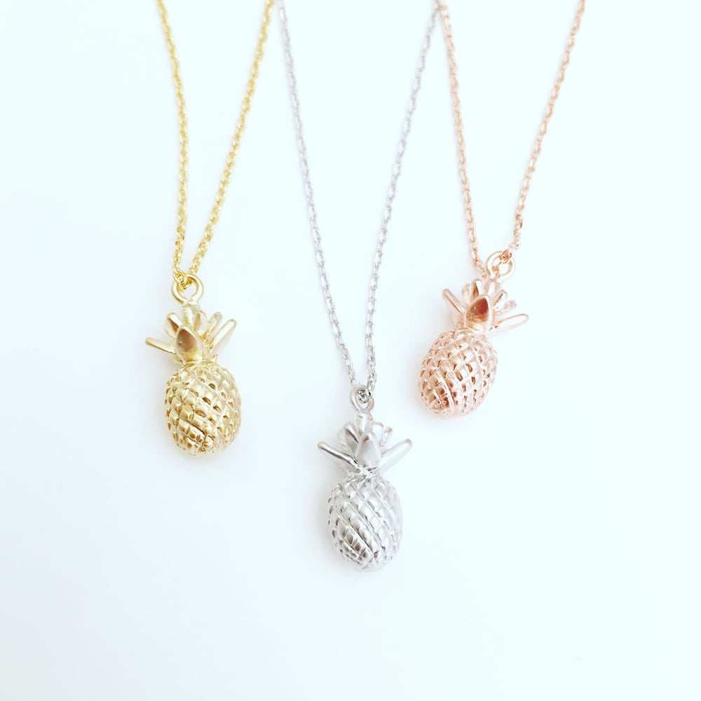 Image of 3-D pineapple necklace