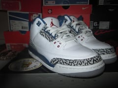 Air Jordan III (3) Retro "True Blue" GS *PRE-OWNED* - areaGS - KIDS SIZE ONLY