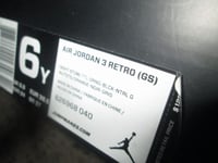 Image of Air Jordan III (3) Retro QS "Fear" GS *PRE-OWNED*