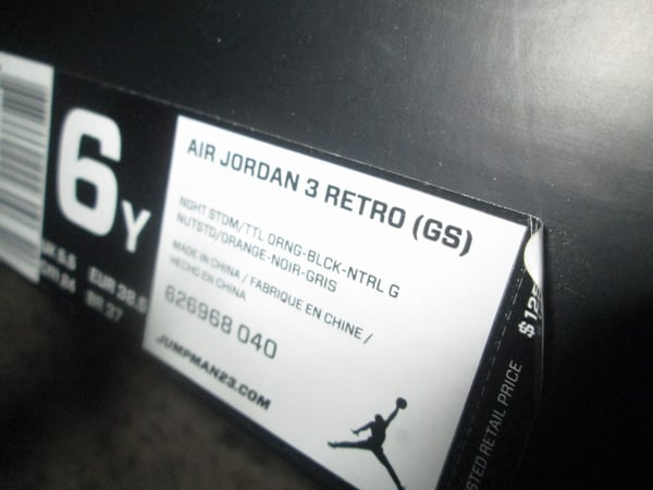 Air Jordan III (3) Retro QS "Fear" GS *PRE-OWNED* - areaGS - KIDS SIZE ONLY