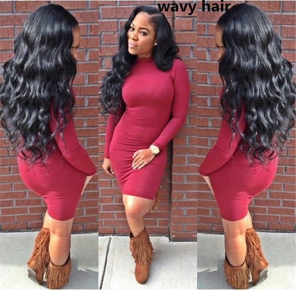 Image of Free shipping sew in weave natural raw 4pcs/lot cheap natural raw virgin unprocessed human hair