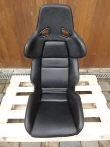 Image of 1x Genuine RECARO A8 Black Leather Hardback Race Seat VERY RARE Porsche Audi VW