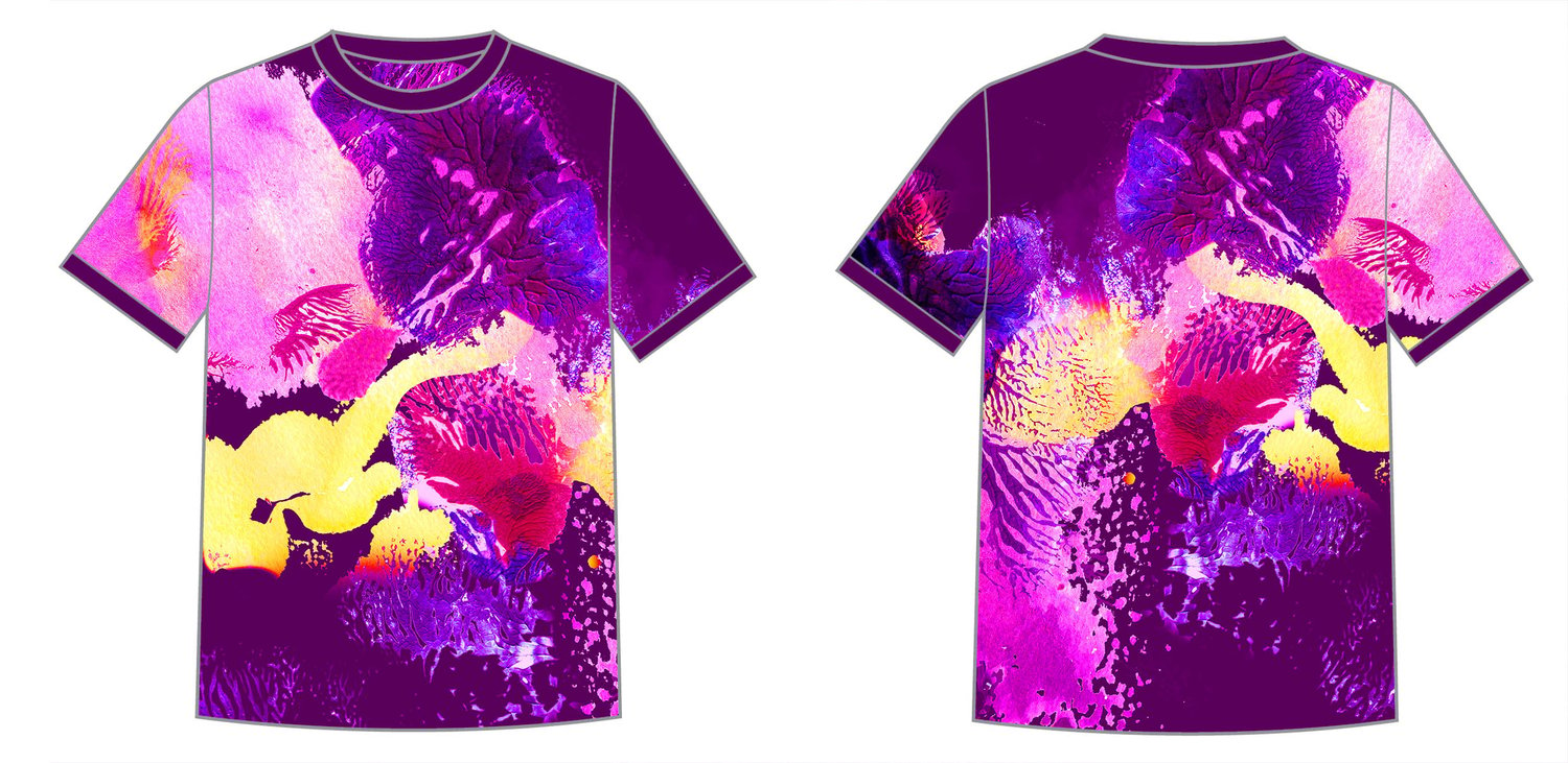 Image of Acid Bloom Printed Sleeveless T-shirt