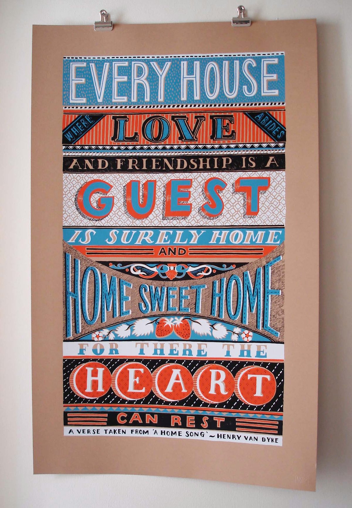 Image of Home Sweet Home - screenprint