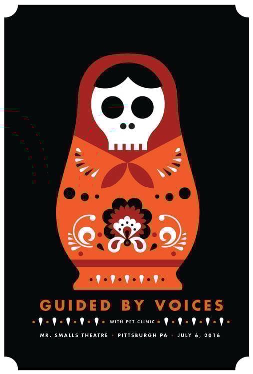 Image of Guided By Voices Pittsburgh Silkscreen Poster