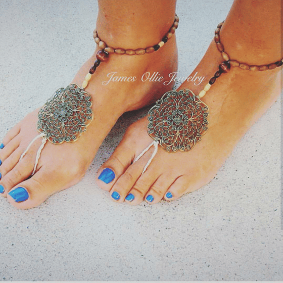 Image of Natural and Bronze sandals