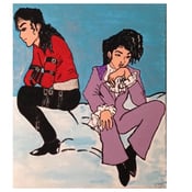 Image of Michael Jackson & Prince painting