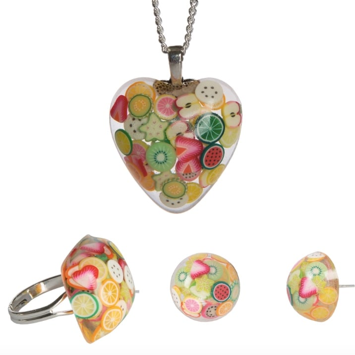 Image of Fruit Salad Resin Necklace/Ring/Earrings
