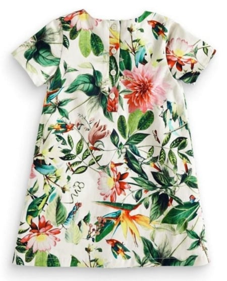 Image of flower print baby girl dress
