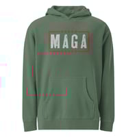 Image 2 of MAGA Embroidered - Unisex pigment-dyed hoodie from PatriotsCo.com
