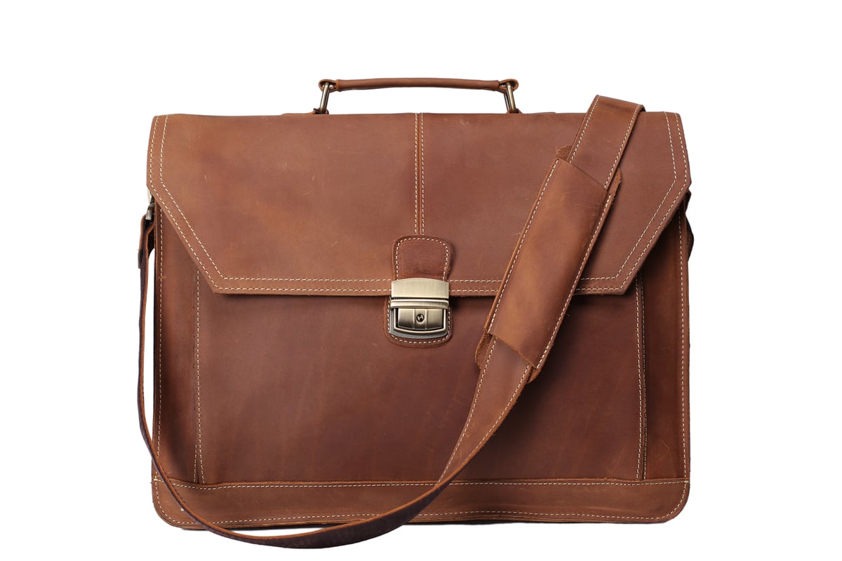 Handmade Vintage Leather Briefcase Men Messenger Bag Laptop Bag 7083 | MoshiLeatherBag ...